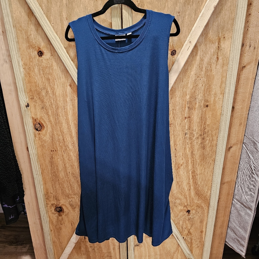 EUC  3xl Lularoe Charlotte  Swing Tank Dress dark teal